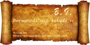 Beregszászi István névjegykártya